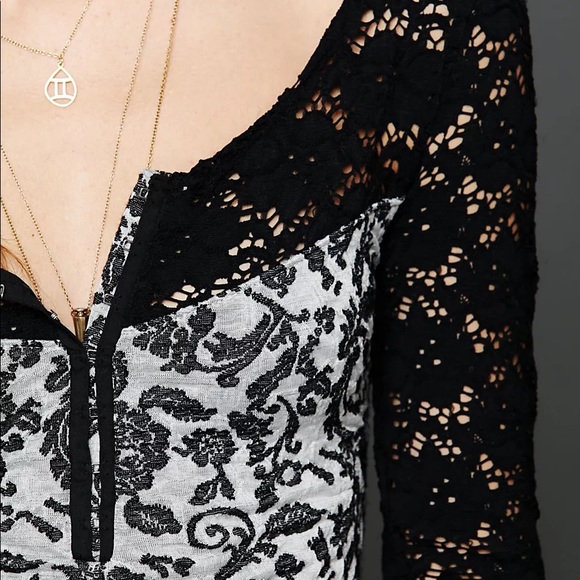 Free People Eyelet Lace Floral Jacquard Dress - Picture 5 of 14